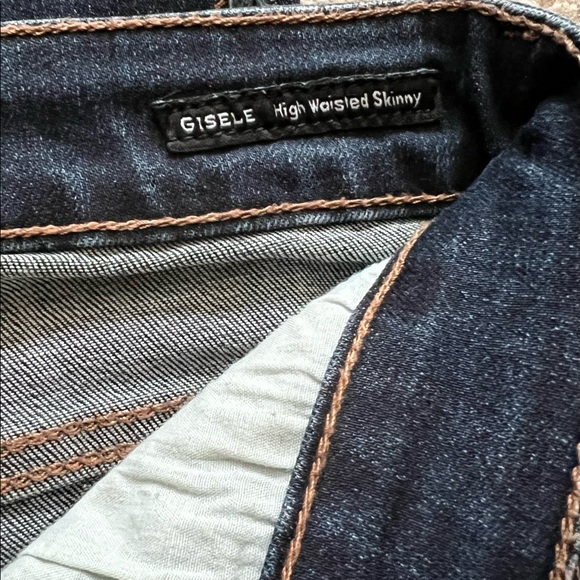 Dear John Gisele High Rise Jean with Frayed Hem - Color Dark Wash Size 26 - Picture 8 of 10